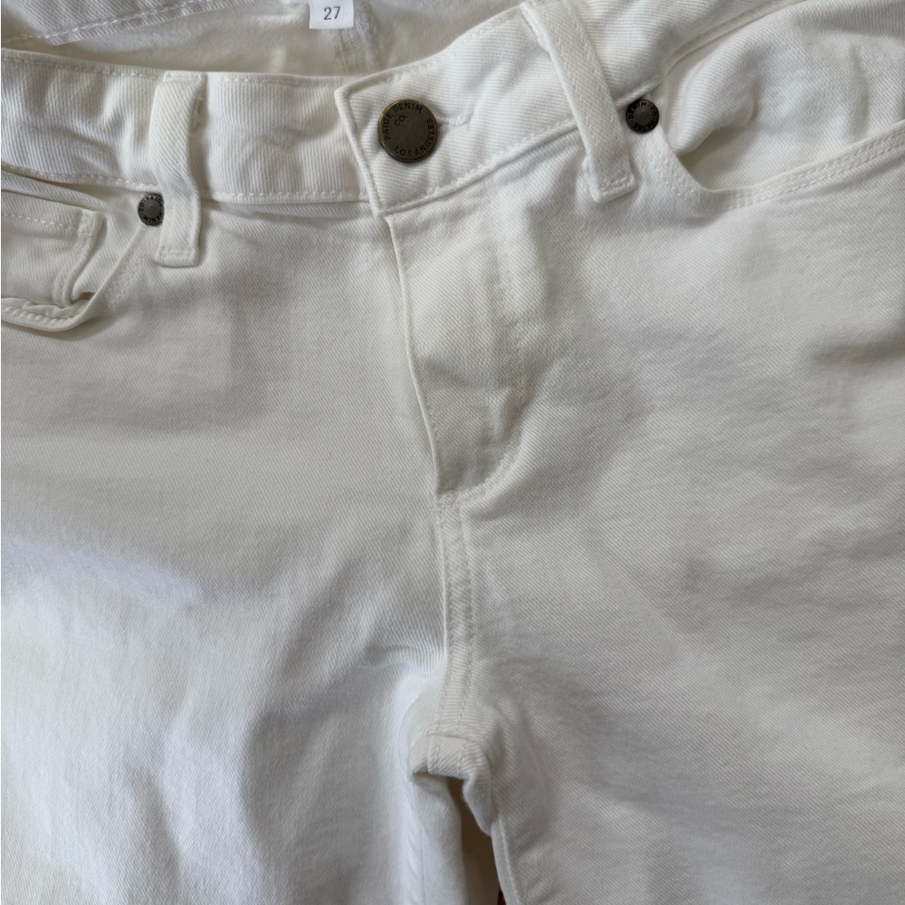 PAIGE Women's White Skinny Jeans